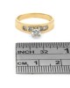 Round Diamond Engagement Ring in White and Yellow Gold